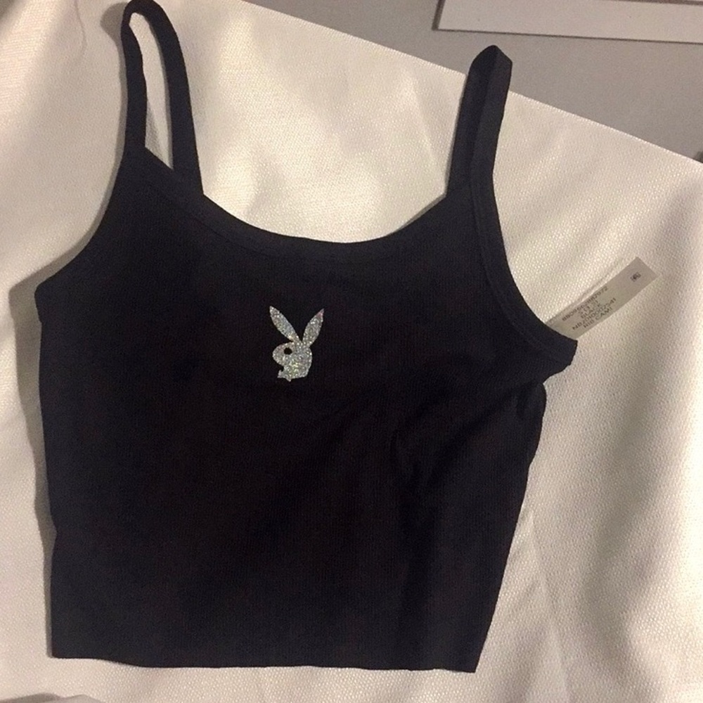 Holo playboy cropped cami - Picture 2 of 5